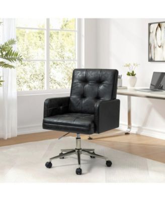 Mid-century Modern Height-Adjustable 360° Swivel Office Chair