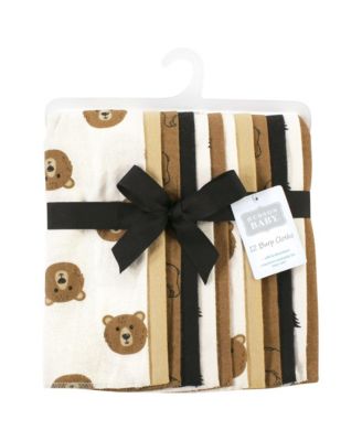 Soft Cotton Poly Flannel Burp Cloths 12 Pack