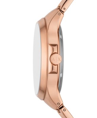 Men's Automatic Three-Hand Rose Gold Stainless Steel Watch 46MM