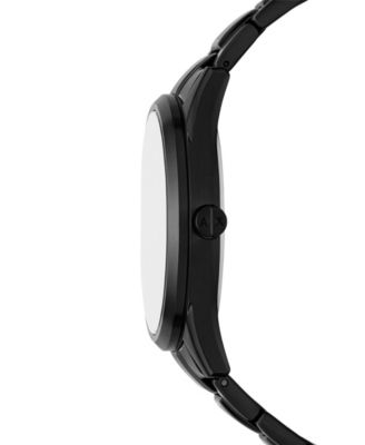 Men's Quartz Multifunction Black Stainless Steel 42MM