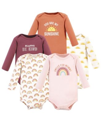 Cotton Long-Sleeve Bodysuits 5-Pack image