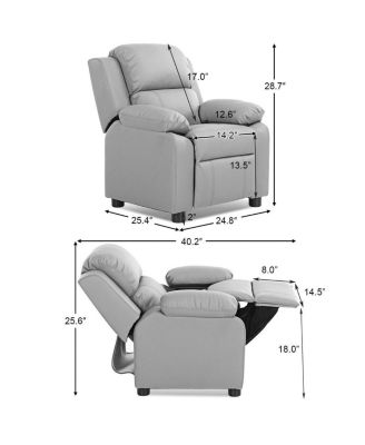 Deluxe Padded Kids Sofa Armchair Recliner Headrest Children