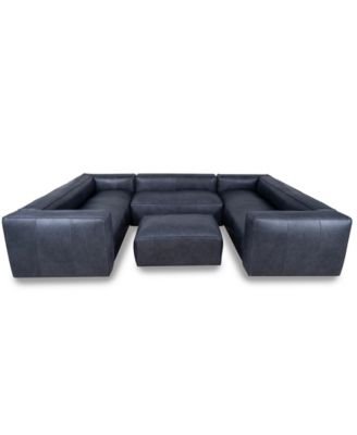 Amalfy 139" Leather 3-piece sectional