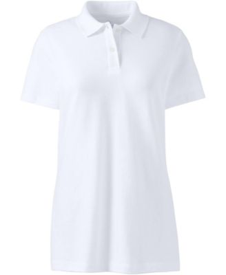 Women's Plus Size Short Sleeve Basic Mesh Polo Shirt