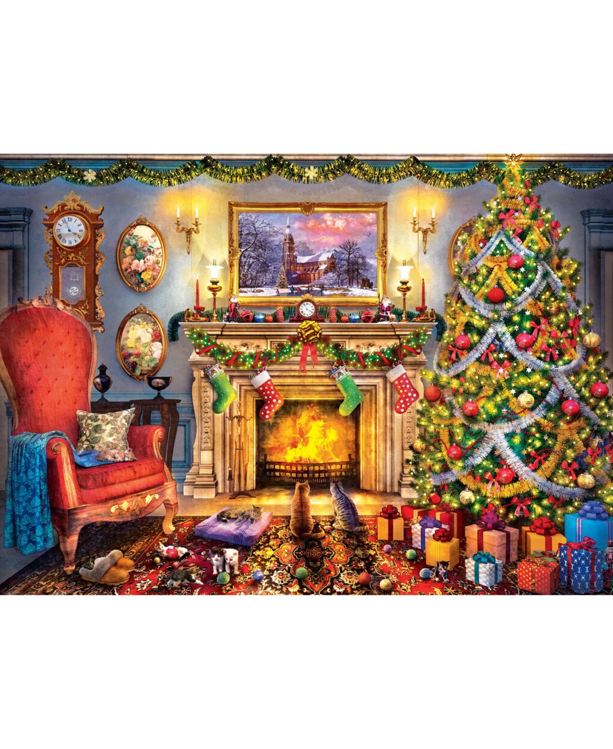 Masterpieces Season's Greetings - Festive Fireplace 1000 Piece Puzzle