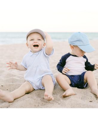 Baby Boys  Blue Seersucker Baseball Hat
