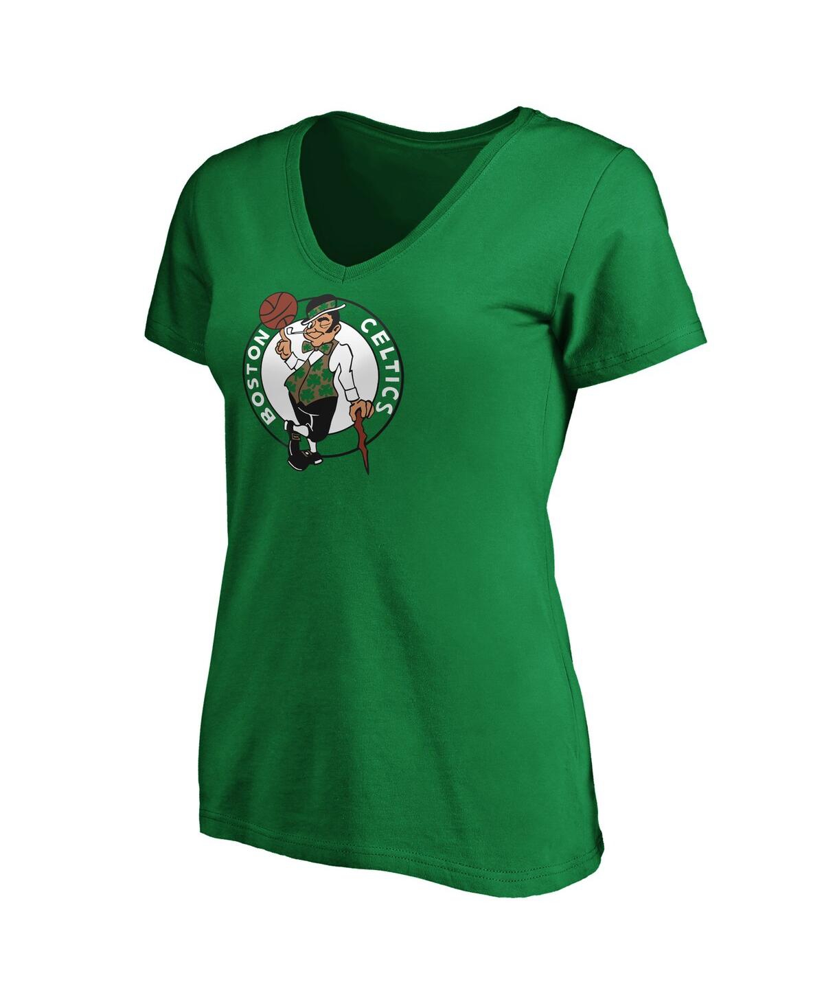 Fanatics Women's Jayson Tatum Kelly Green Boston Celtics Playmaker Name Number V-neck T-shirt In Kelly Green
