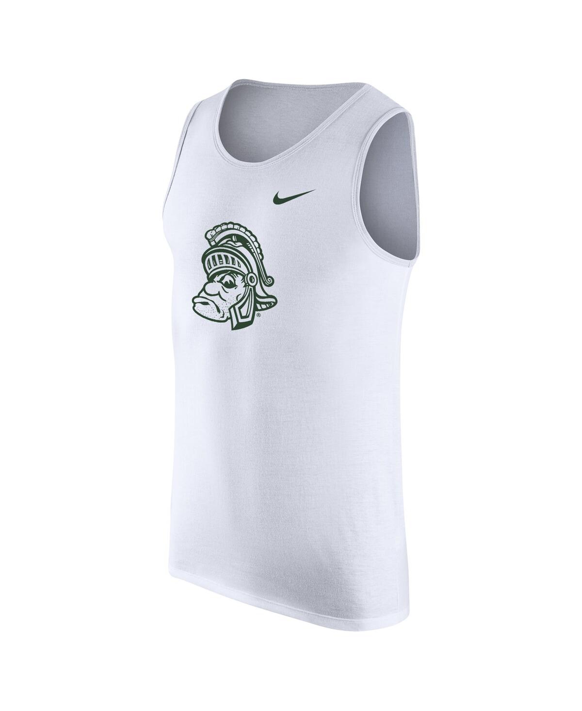 Nike Men'sMichigan State Spartans Vintage-like Logo Performance Tank Top - White