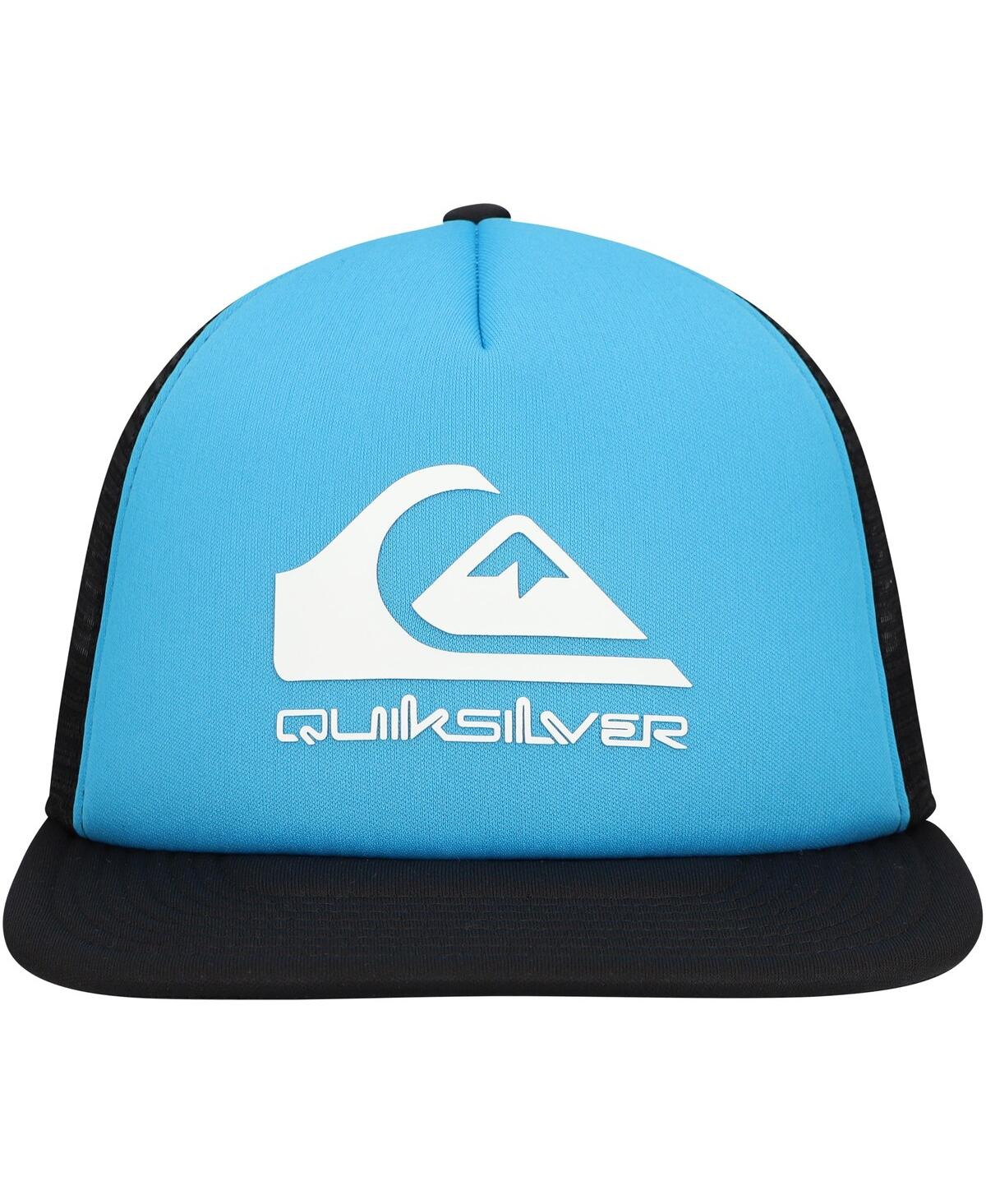 Quiksilver Men'sBlack Foamslayer Trucker Snapback Hat - Blue, Black