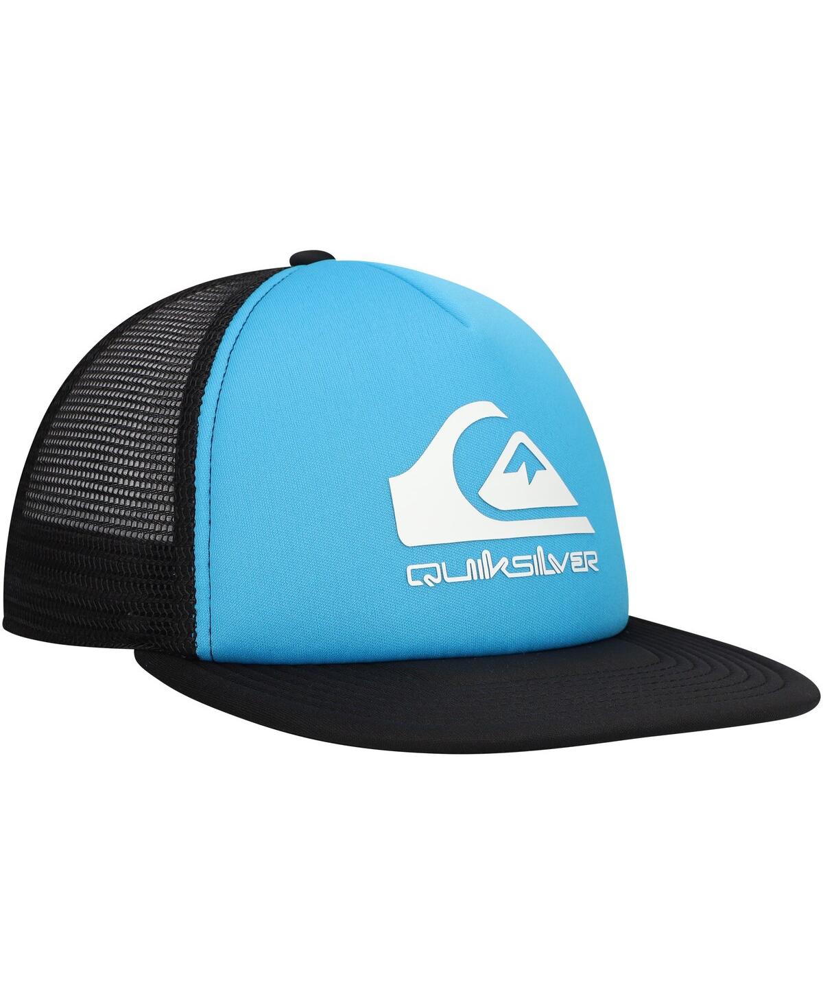 Quiksilver Men'sBlack Foamslayer Trucker Snapback Hat - Blue, Black
