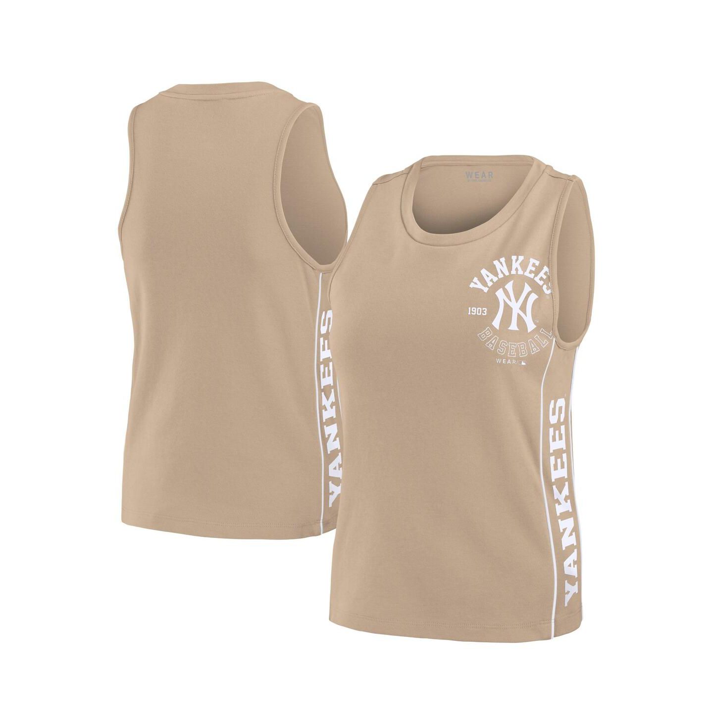 Женский топ WEAR by Erin Andrews Tan New York Yankees Tonal — фото 1