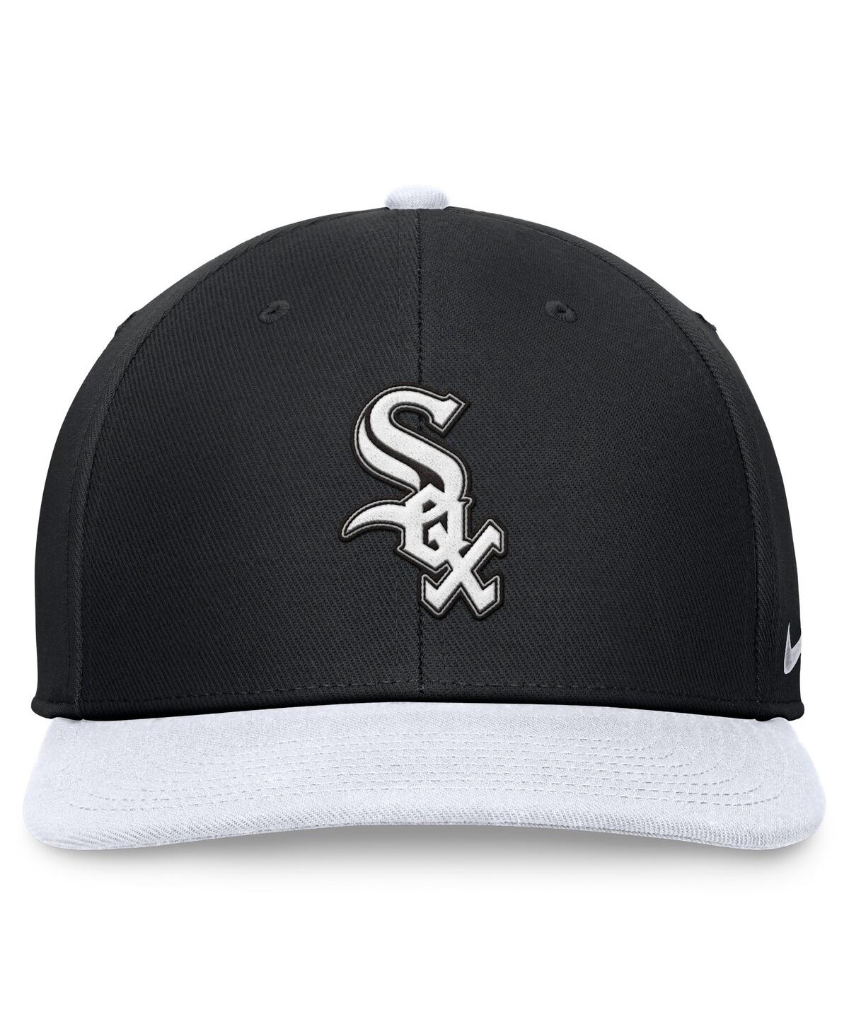 Nike Men's Black/white Chicago White Sox Evergreen Two-tone Snapback Hat In Black,white