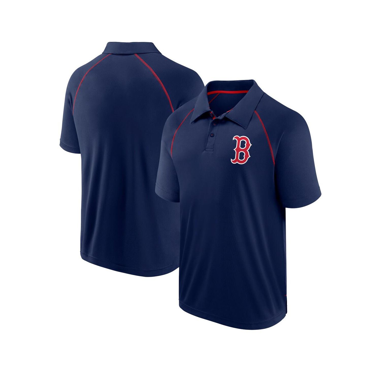 Men's Navy Boston Red Sox Strong Alone Raglan Polo