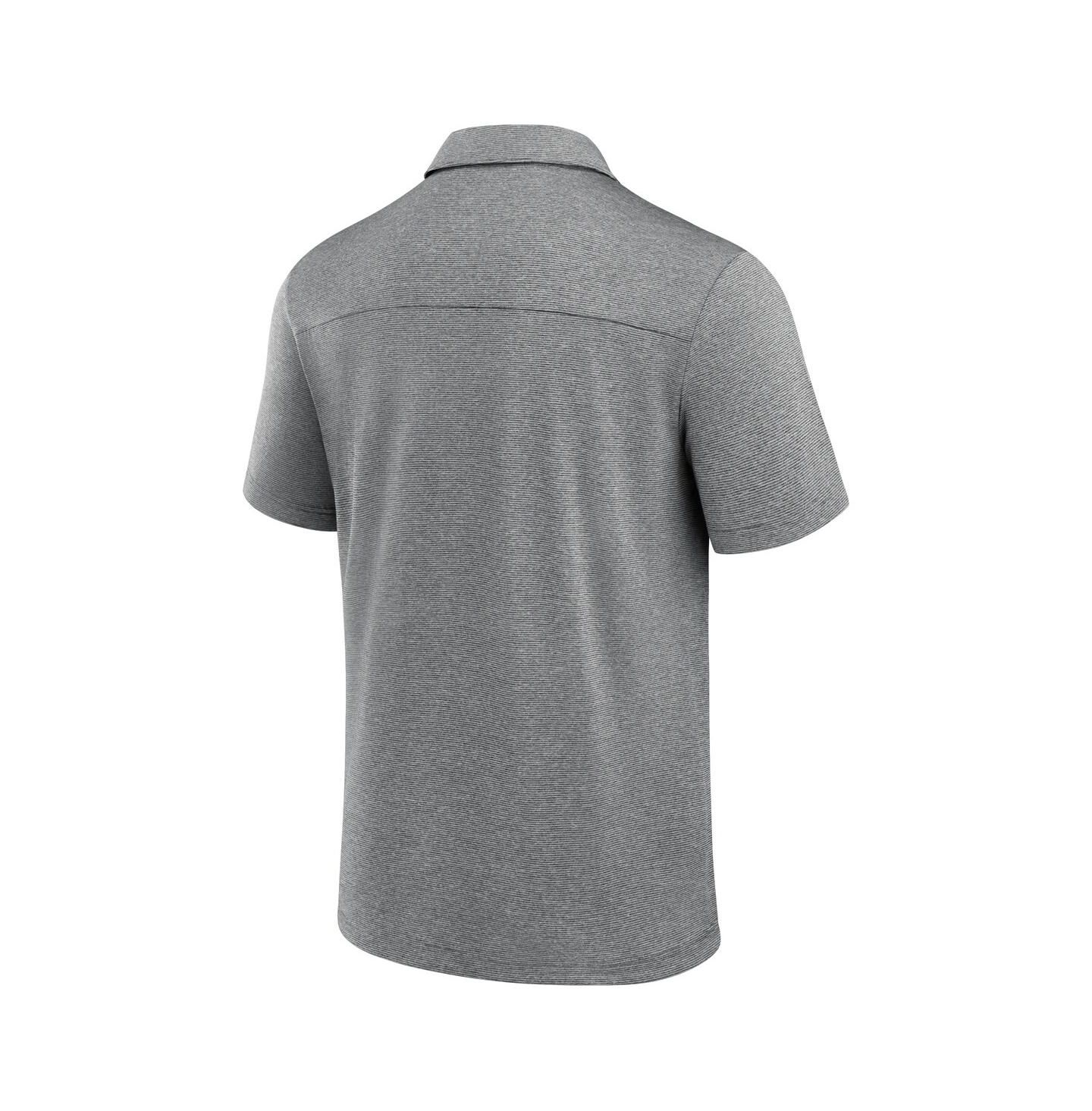 Мужское поло Fanatics Grey Carolina Panthers Front Office Tech Polo Shirt — фото 2