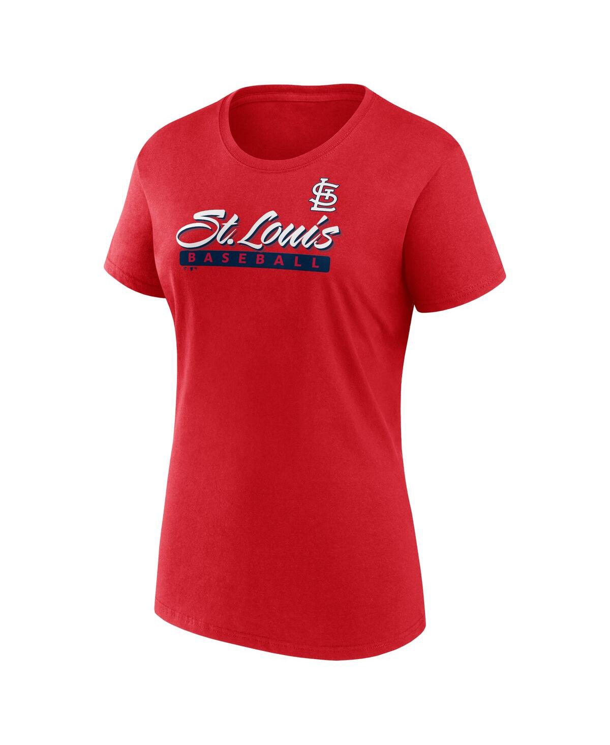 Fanatics Women's Red/navy St. Louis Cardinals Risk Combo Pack T-shirt In Navy,white