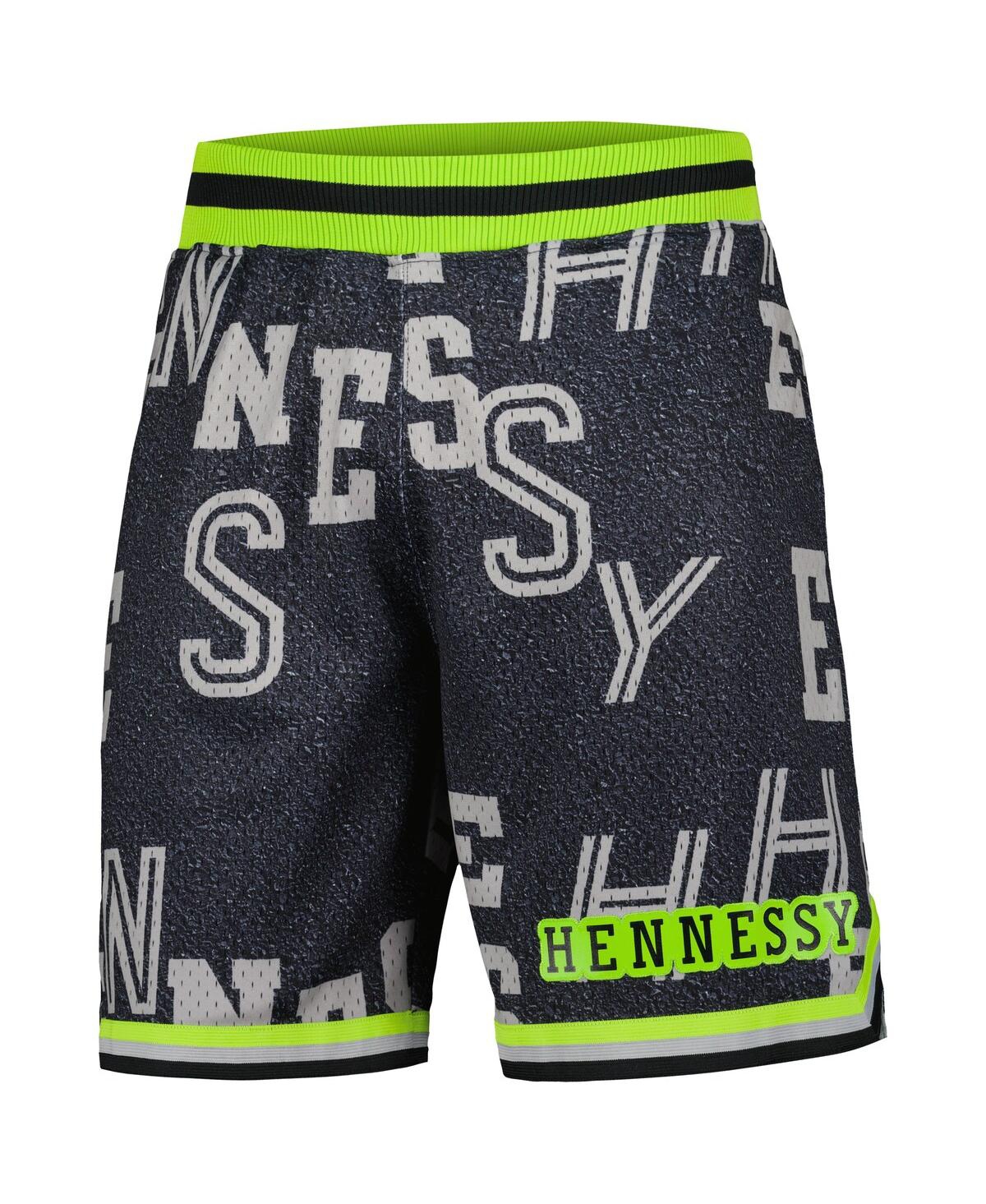 Mitchell & Ness Men's Black Nba X Hennessy Neon Concrete Game Day Shorts In Black