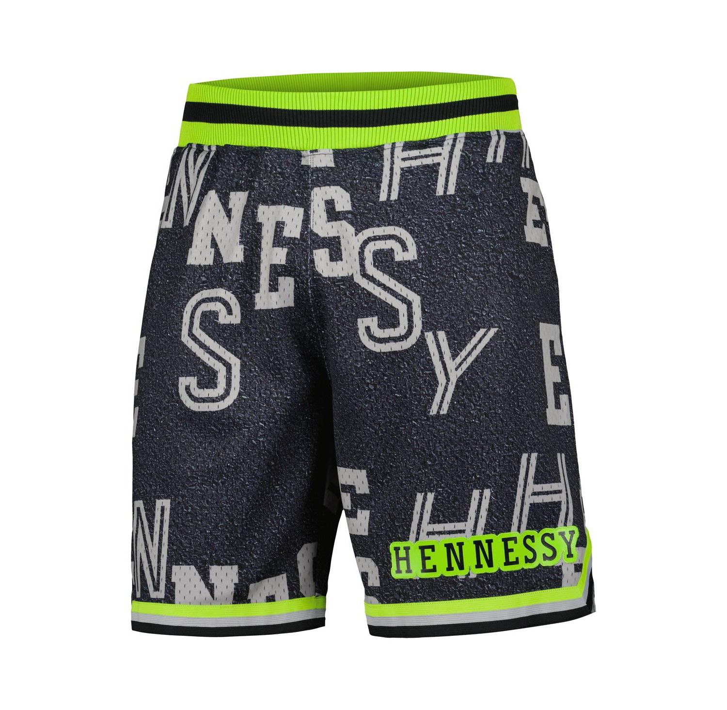 Men's Black NBA x Hennessy Neon Concrete Game Day Shorts
