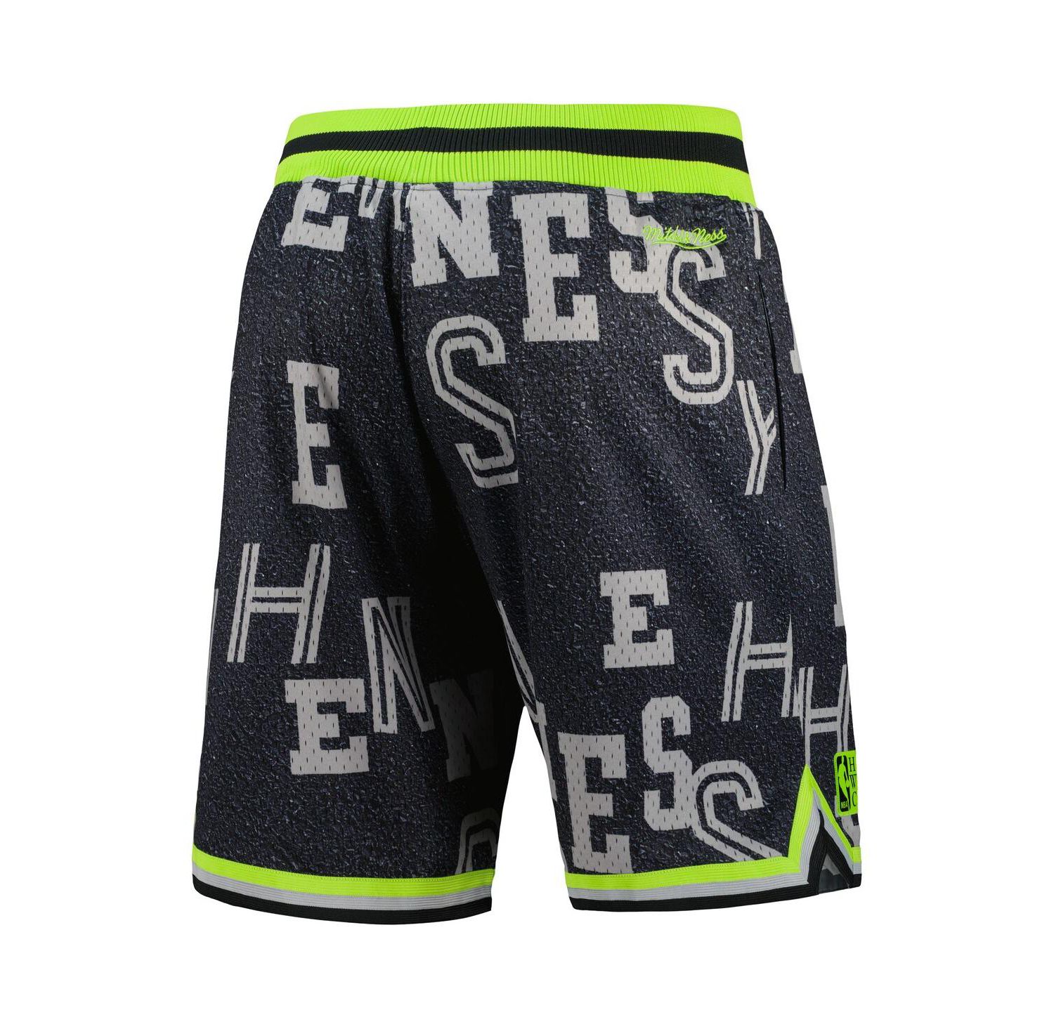 Men's Black NBA x Hennessy Neon Concrete Game Day Shorts