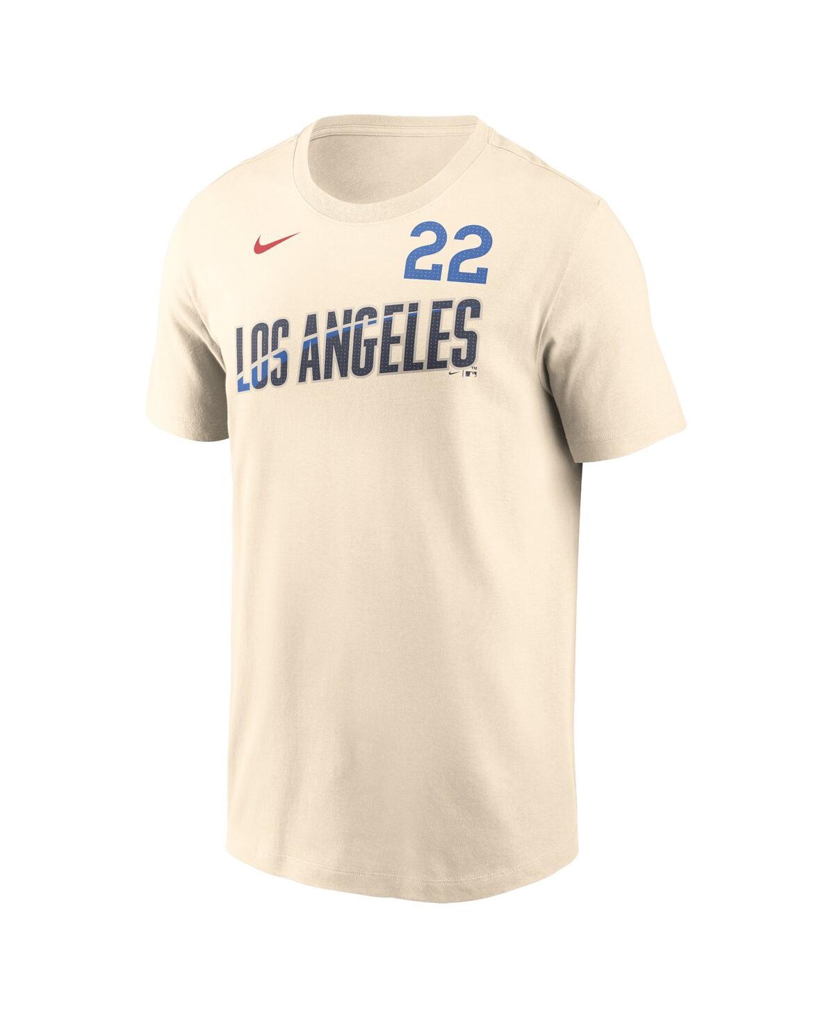 Nike Men's Clayton KershawLos Angeles Dodgers 2024 City Connect Fuse Name Number T-Shirt - Cream