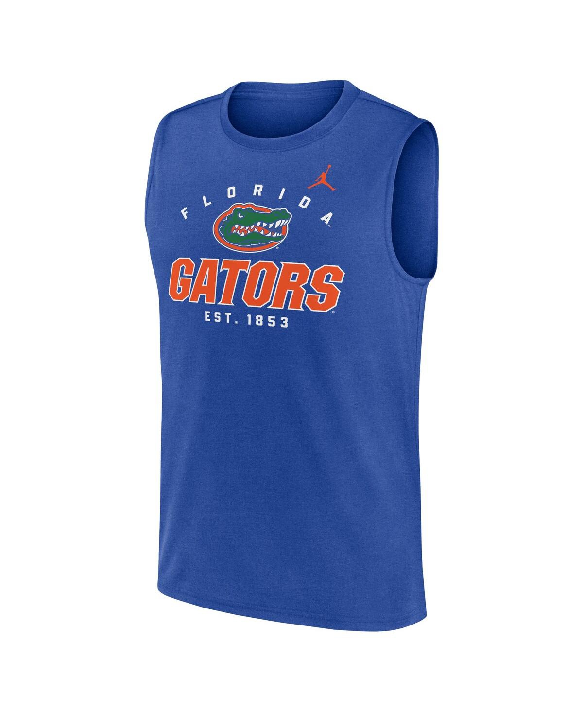 JORDAN MEN'S ROYAL FLORIDA GATORS PRIMETIME LEGEND LOCK UP PERFORMANCE MUSCLE TANK TOP 