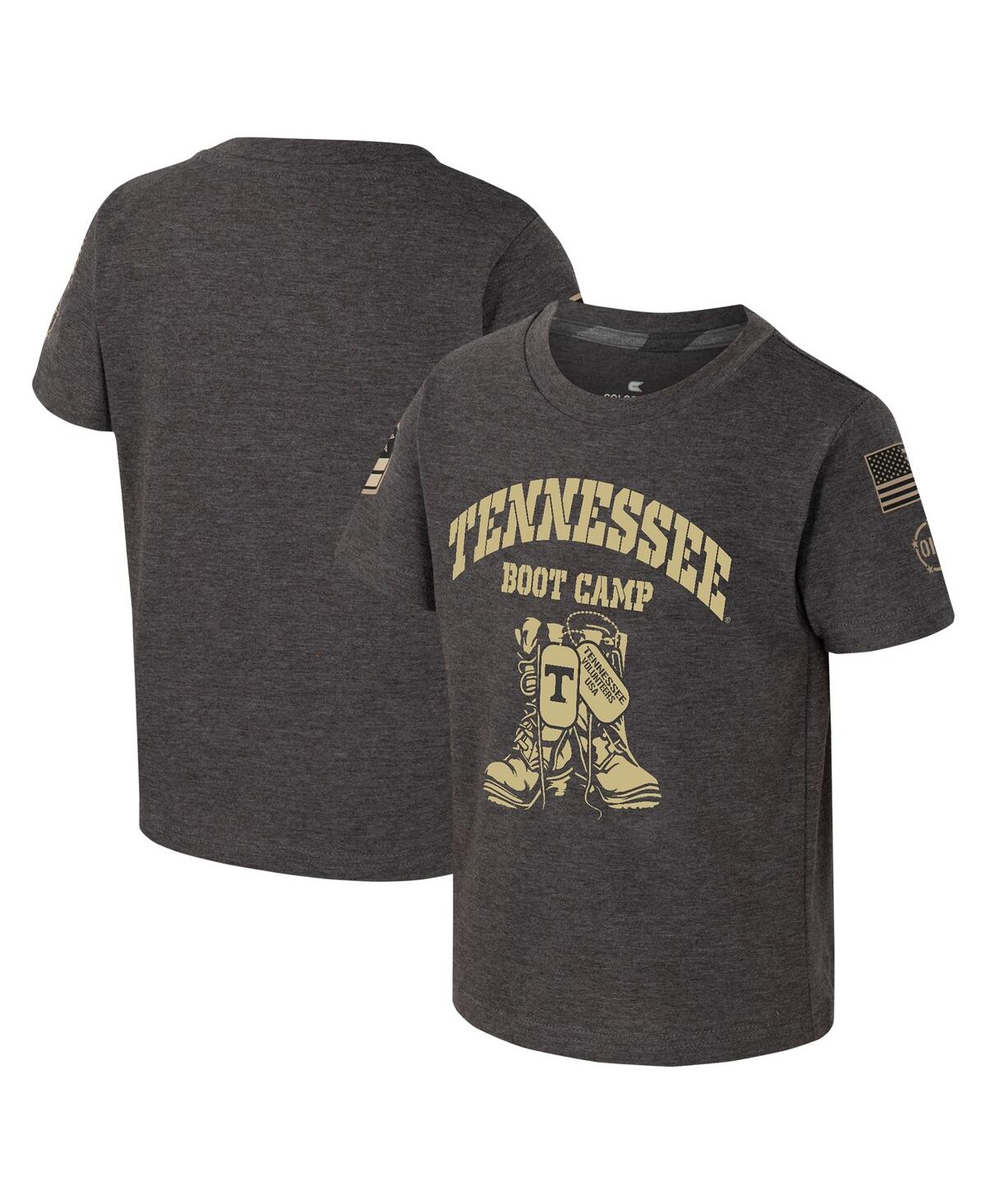 Colosseum Toddler Charcoal Tennessee Volunteers Oht Military Appreciation Boot Camp T-shirt In Charcoal