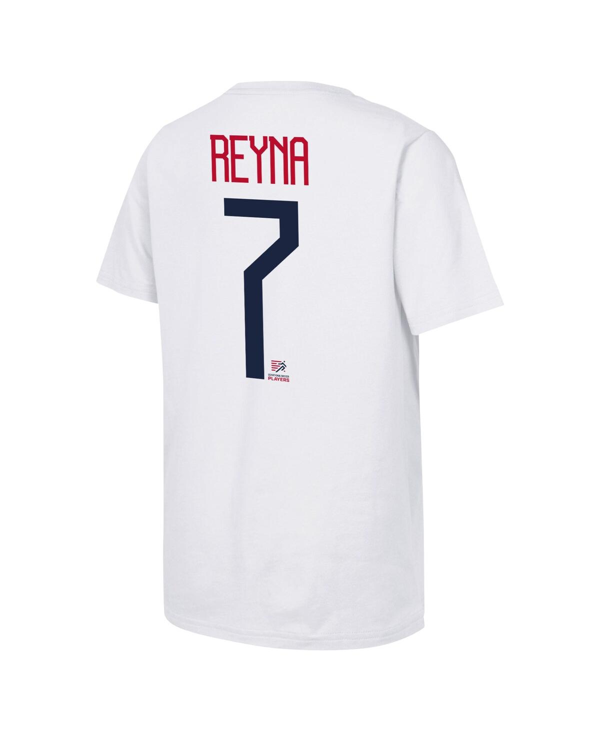 Outerstuff Big Boys And Girls Giovanni Reyna White Usmnt Name Number T-shirt In White