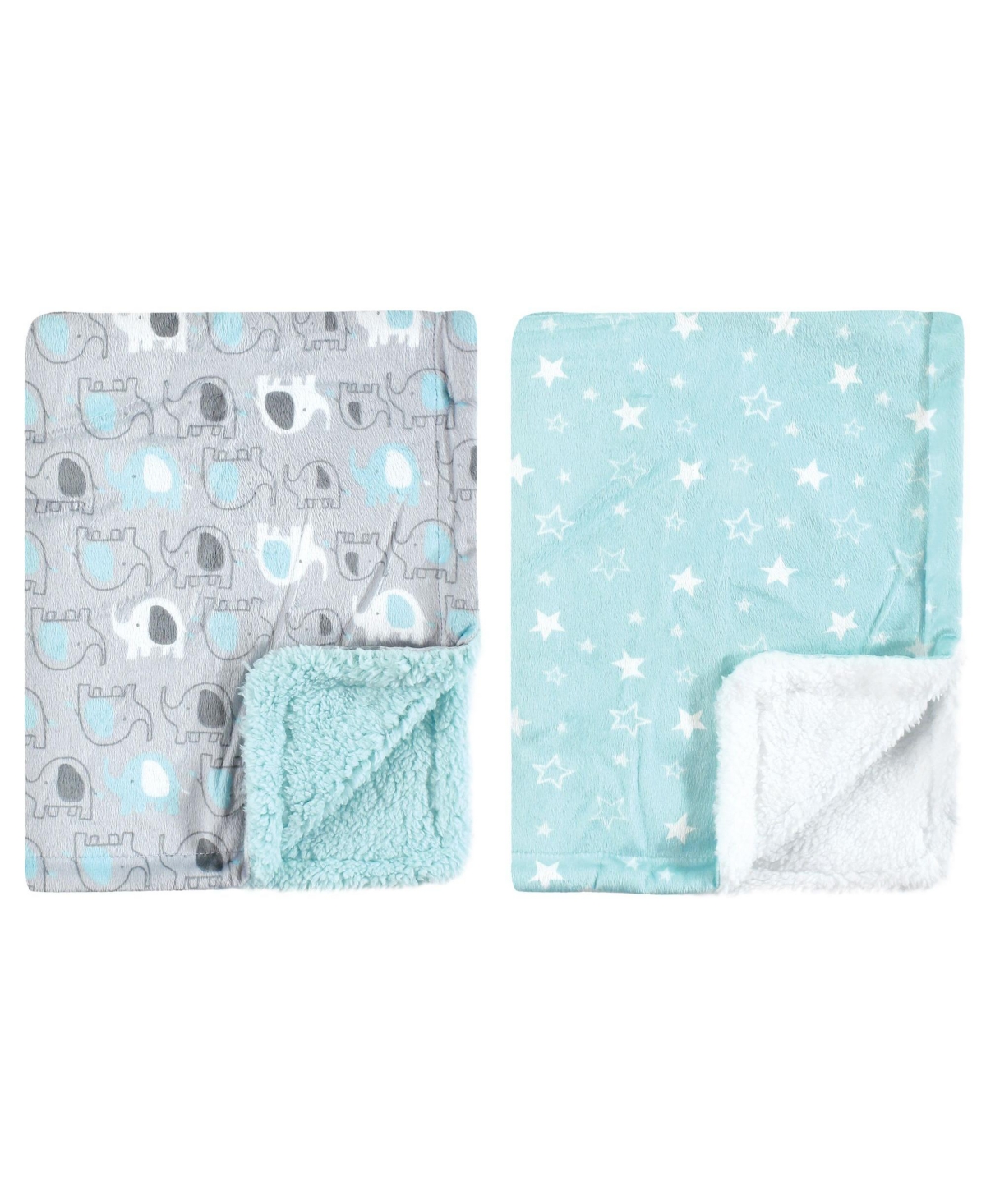 Luvable Friends Boys Dual-Sided Cozy Blanket