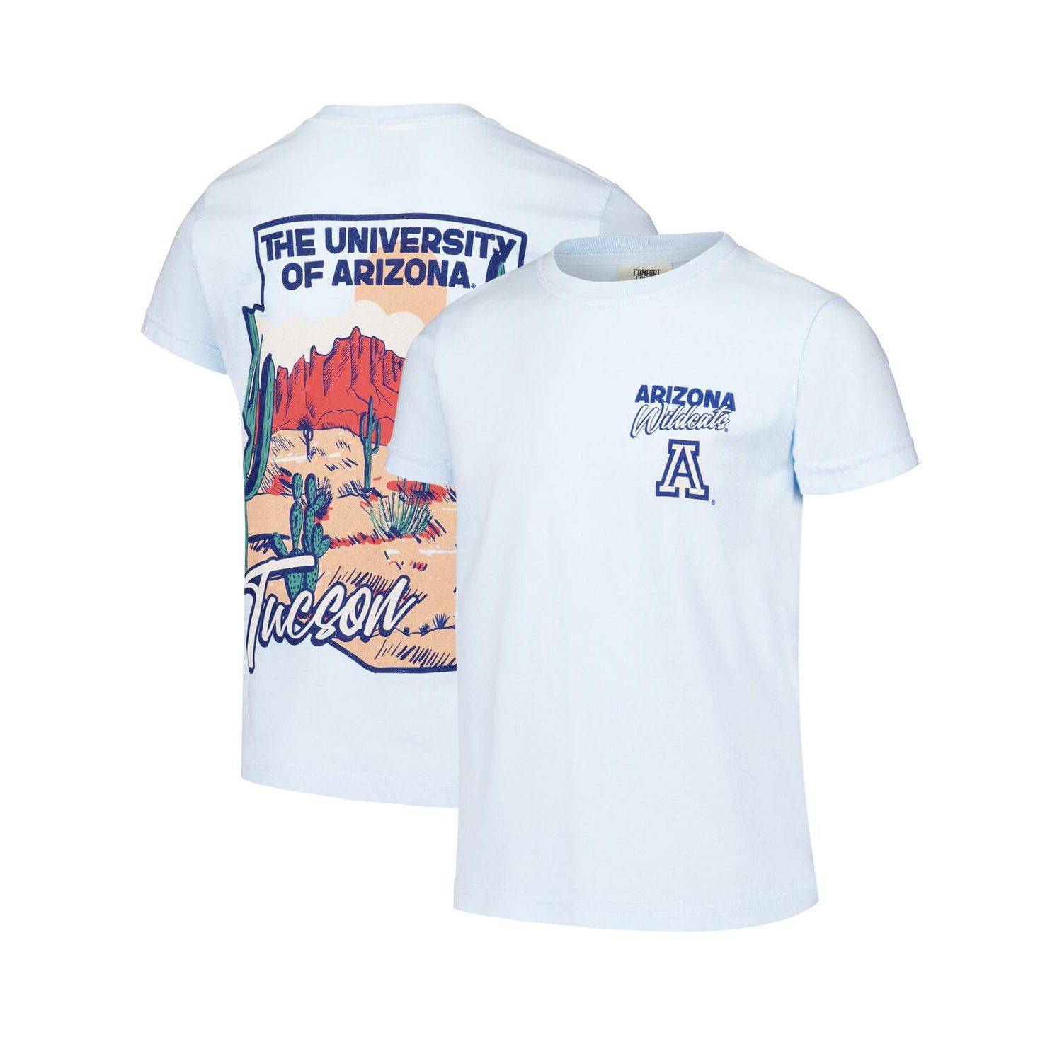Big Boys and Girls Blue Arizona Wildcats Hyperlocal Comfort Colors T-Shirt
