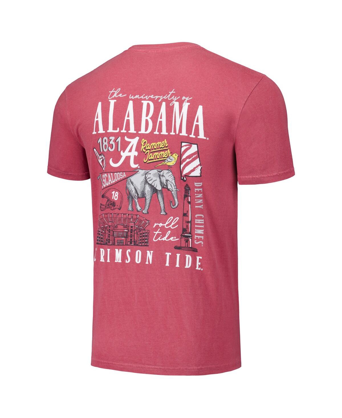 Image One Men's and Women'sAlabamaTide Hyper Local Campus Poster T-Shirt - Crimson