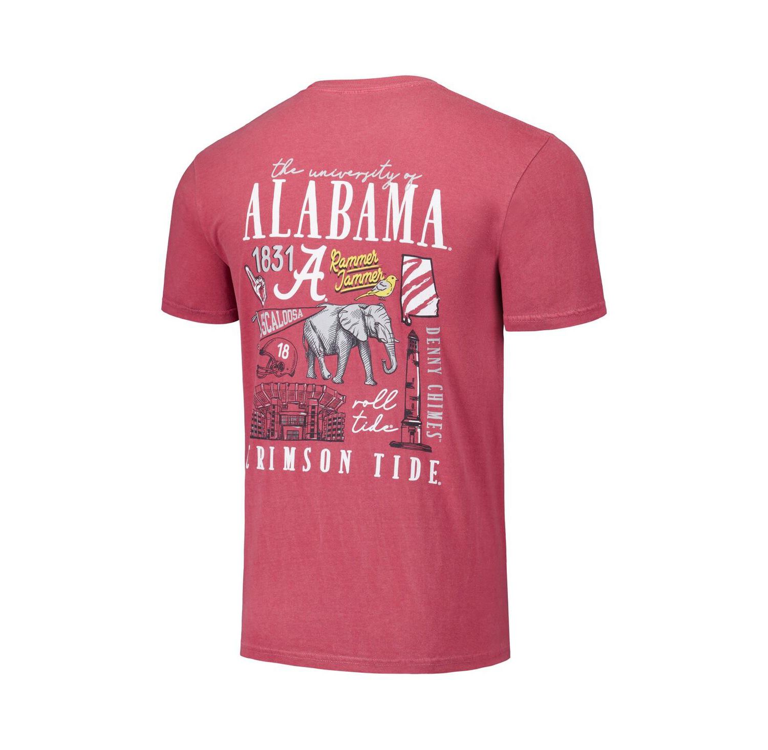 Men's and Women's Crimson Alabama Crimson Tide Hyper Local Campus Poster T-Shirt