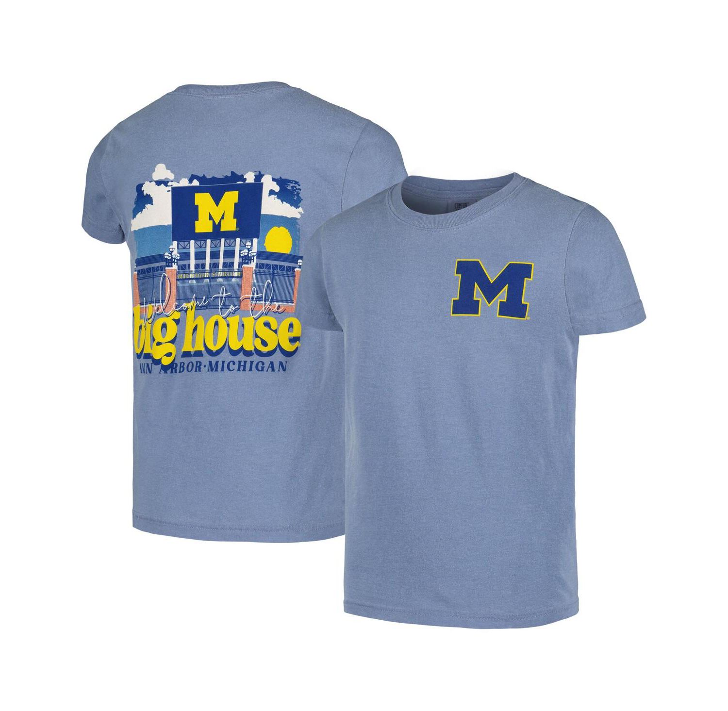 Big Boys and Girls Navy Michigan Wolverines Hyperlocal Comfort Colors T-Shirt