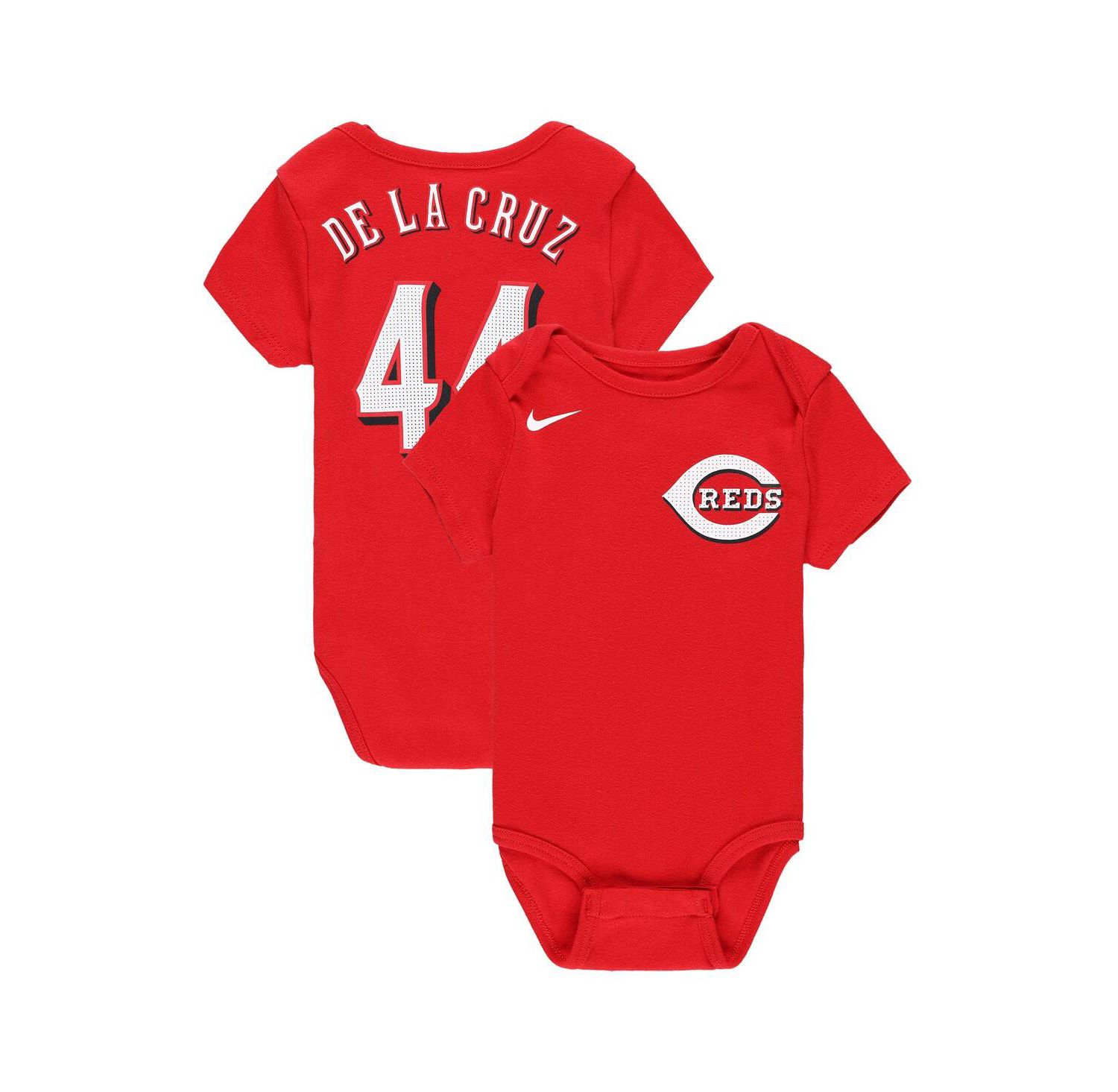 Baby Elly De La Cruz Red Cincinnati Reds Fuse Name & Number Bodysuit
