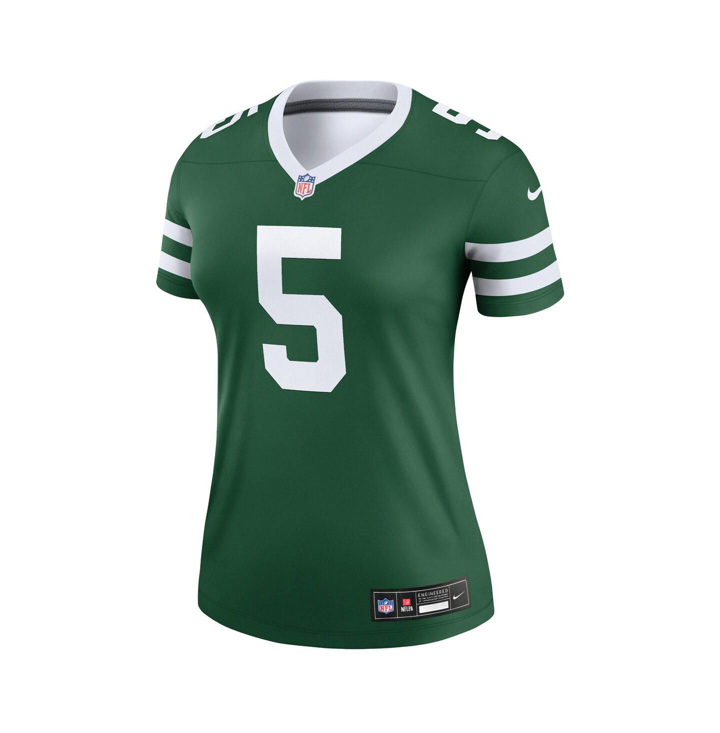 Женское джерси Nike Women's Garrett Wilson Legacy New York Jets Legend Jersey, цвет: Зелёный — фото 3