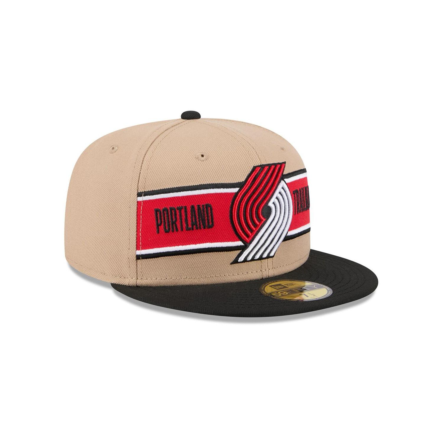 Men's Tan/Black Portland Trail Blazers 2024 NBA Draft 59FIFTY Fitted Hat
