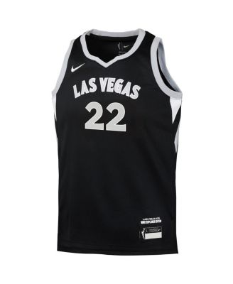 Big Boys and Girls A'ja Wilson Black Las Vegas Aces Explorer Edition Player Jersey