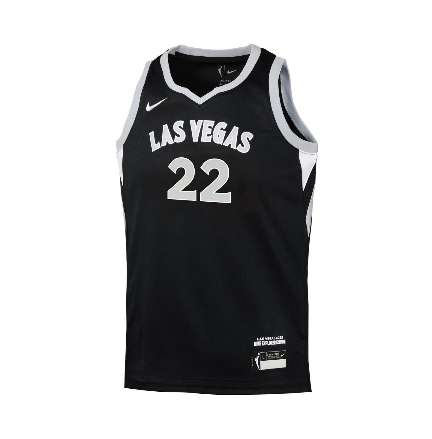 Детская джерси Nike A'ja Wilson Las Vegas Aces Explorer Edition, Black — фото 3