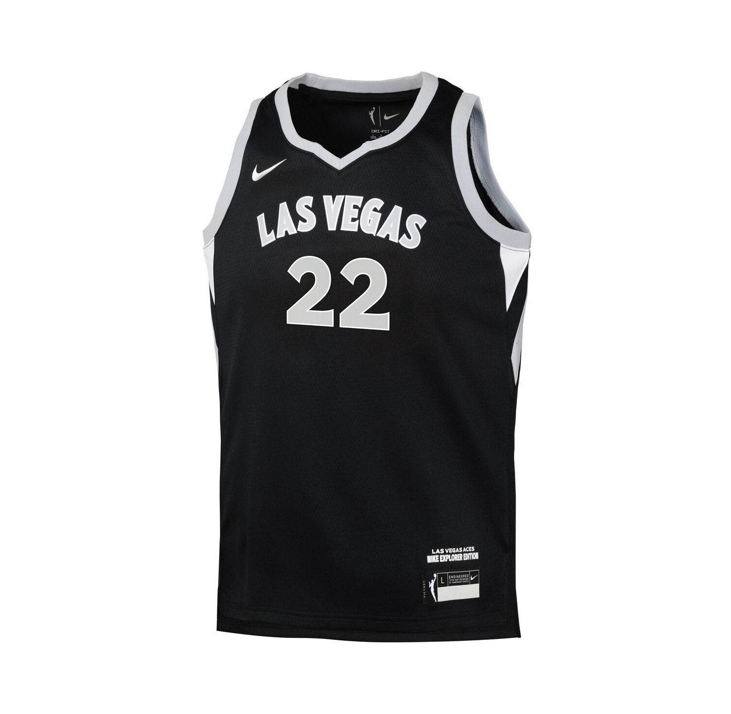 Big Boys and Girls A'ja Wilson Black Las Vegas Aces Explorer Edition Player Jersey