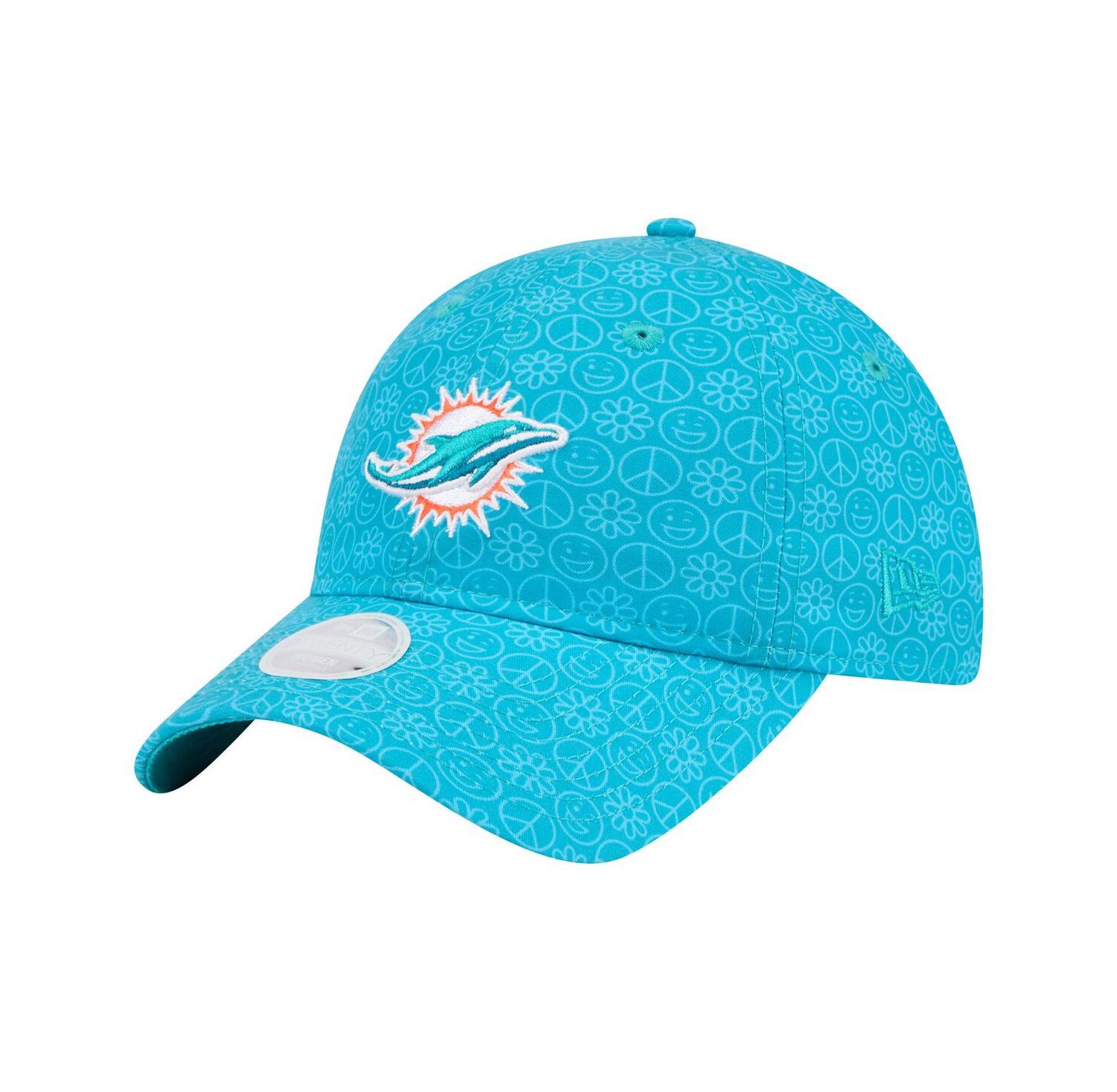 Women's Aqua Miami Dolphins Smiley 9TWENTY Adjustable Hat