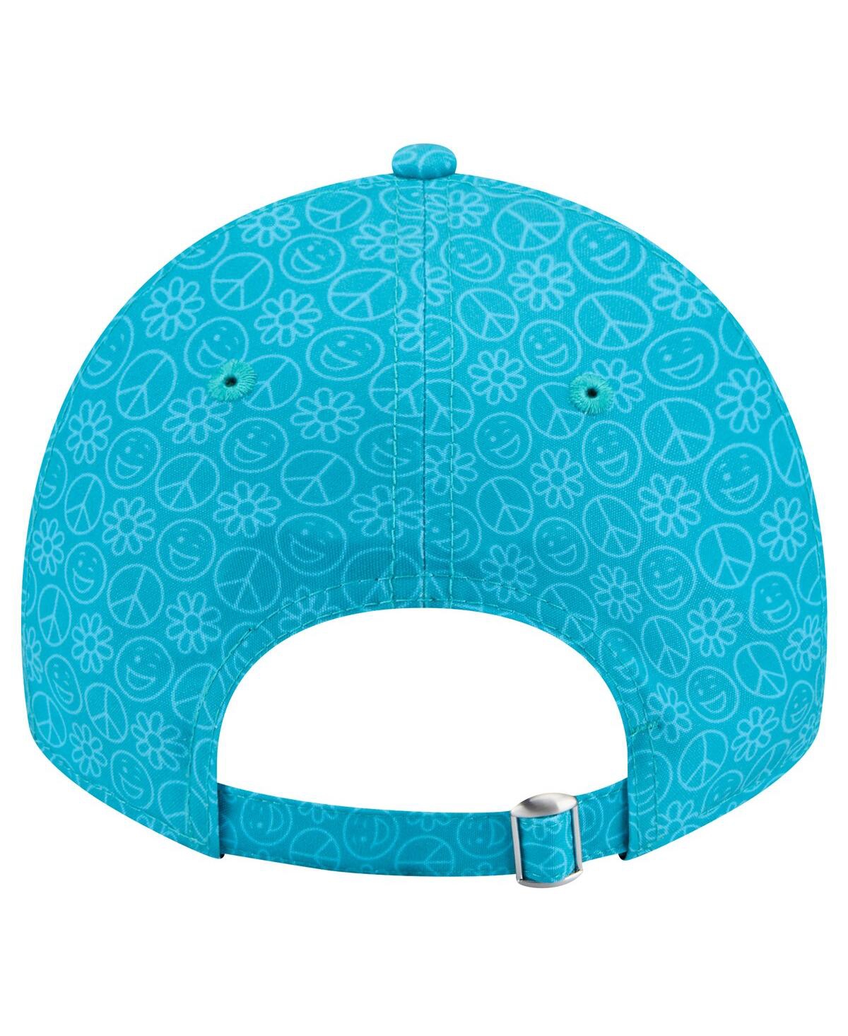 New Era Women's Aqua Miami Dolphins Smiley 9twenty Adjustable Hat In Aqua