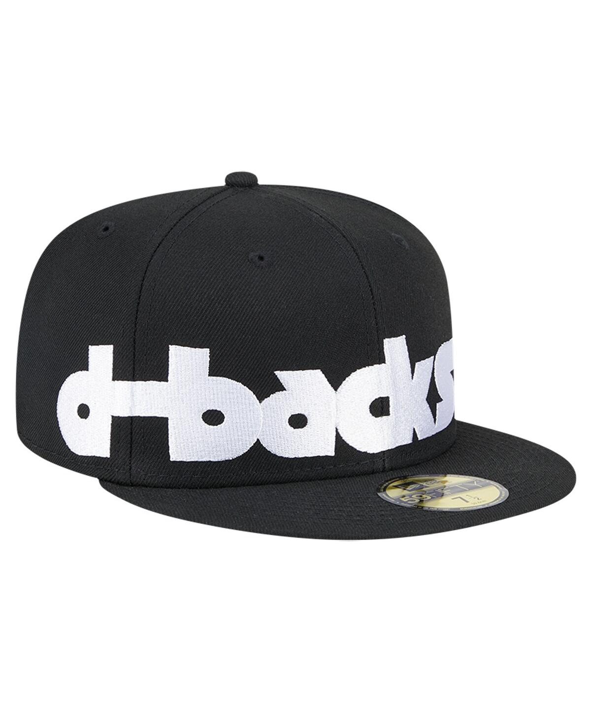 New Era Men's Black Arizona Diamondbacks Checkered Undervisor 59fifty Fitted Hat In Black