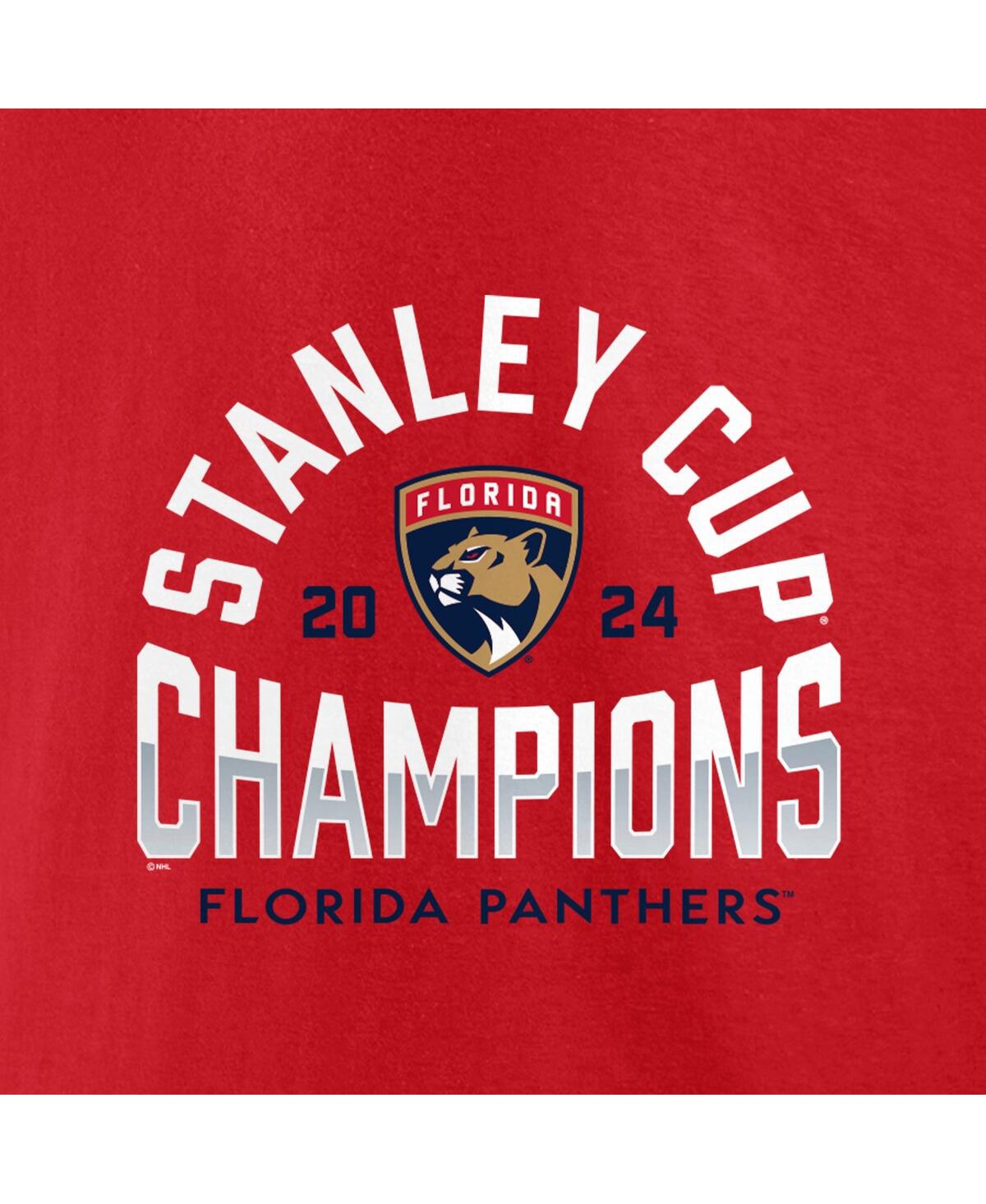 Fanatics Men's Red Florida Panthers 2024 Stanley Cup Champions Big Tall Signature Roster T-shirt In Red