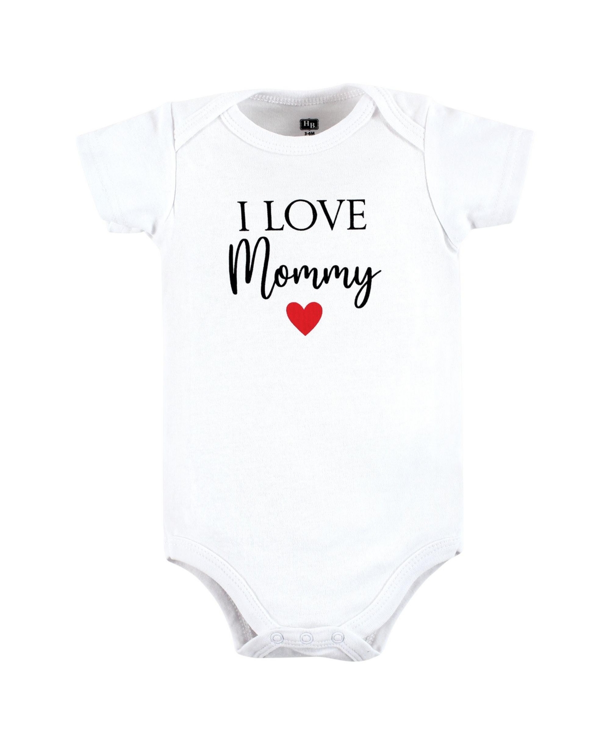 Hudson Baby Baby Girls Cotton Bodysuits Mommy Red Black 3Pk - Girl mommy red black 3pk
