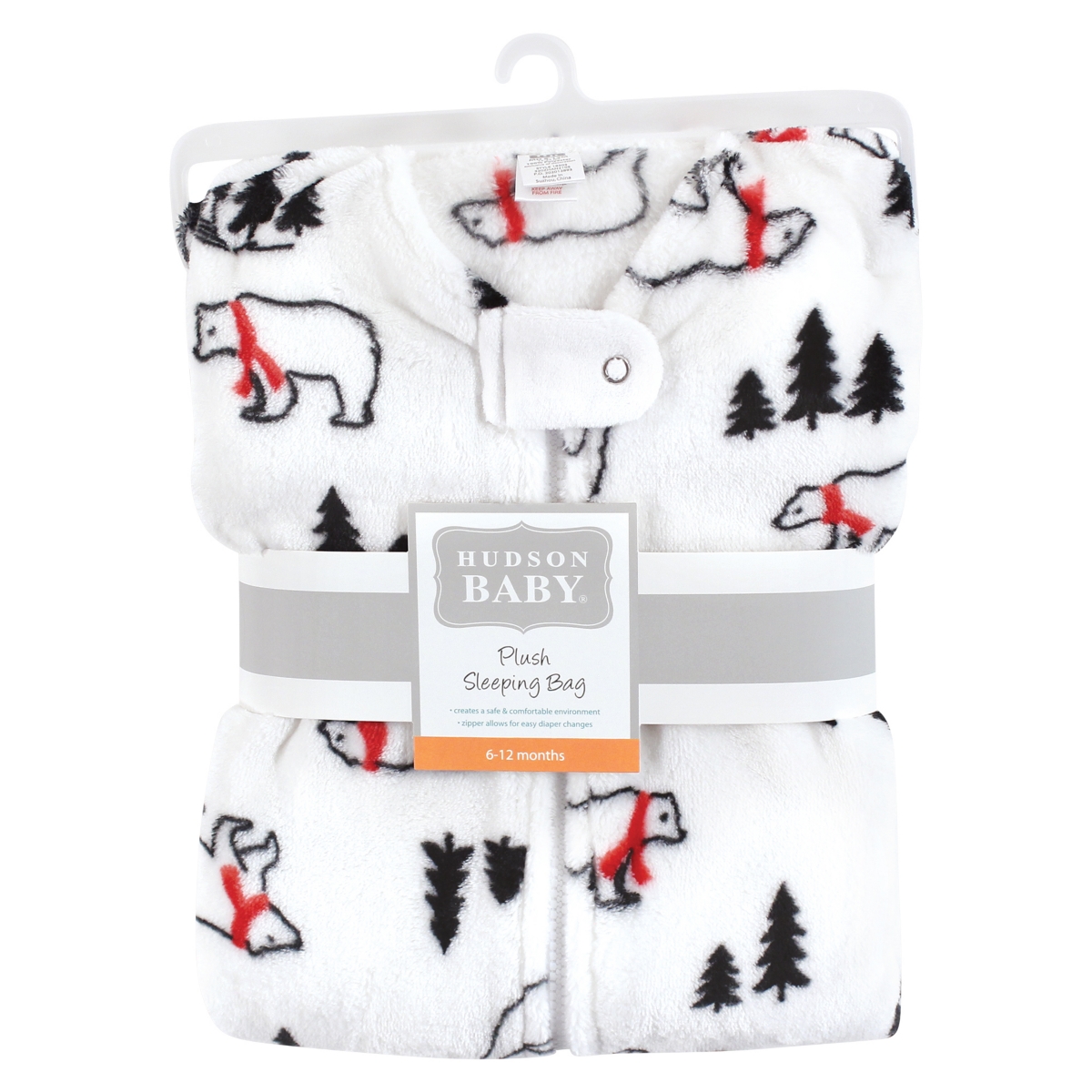 Hudson Baby Baby Girls Plush Sleeping Bag, Sack, Blanket, Sleeveless Winter Bear