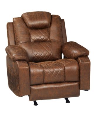Overstuffed Manual Recliner Seat w/Thick Sponge Padded Headrest & Armrest
