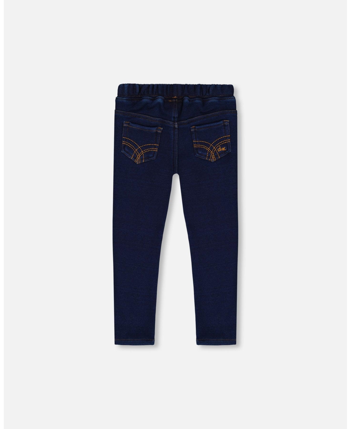 Deux par Deux Baby Girls Baby h LinedJeggings - Dark blue denim