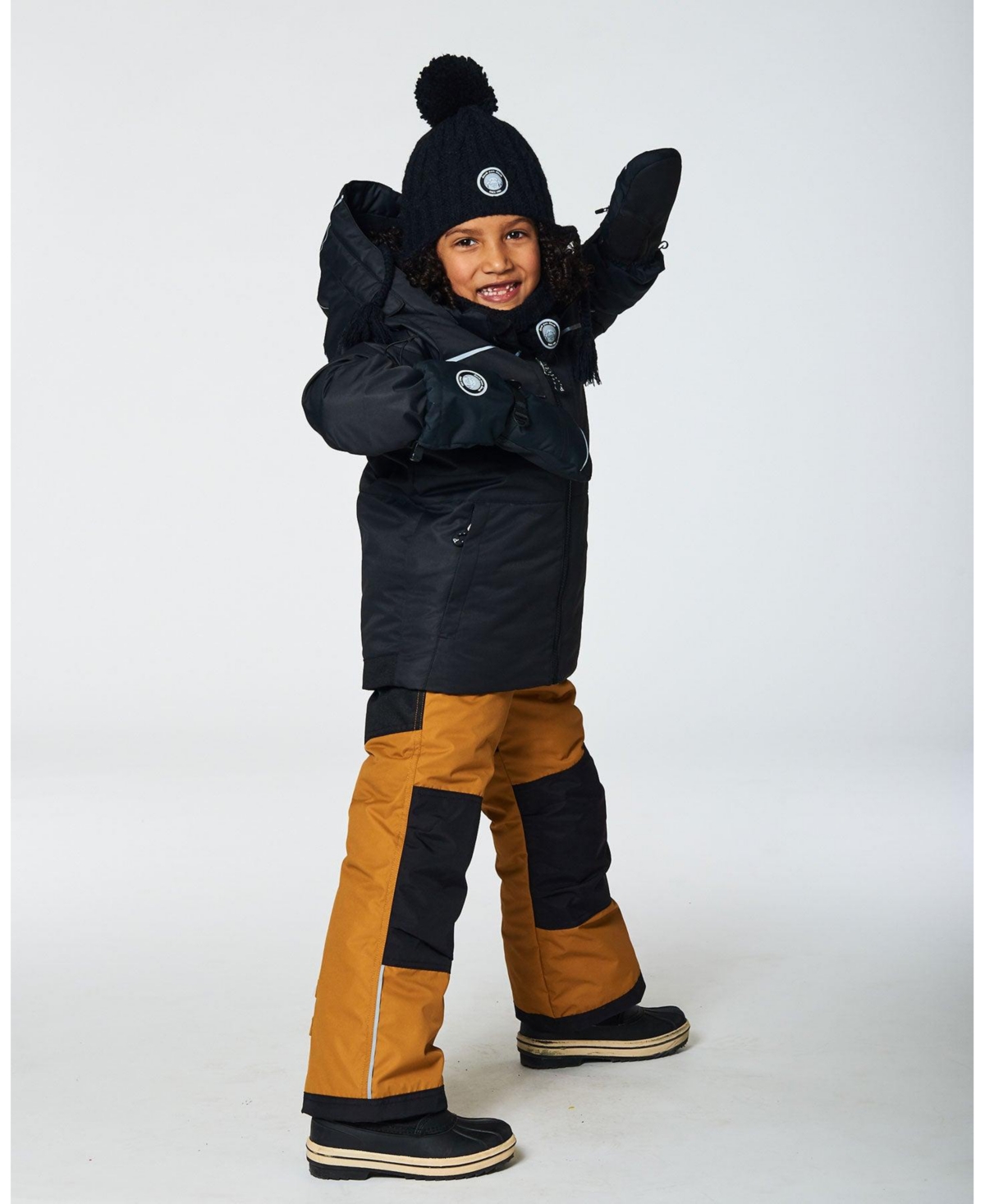 Deux par Deux Big Boys Two Piece Snowsuit Black And Spice - Black and spice