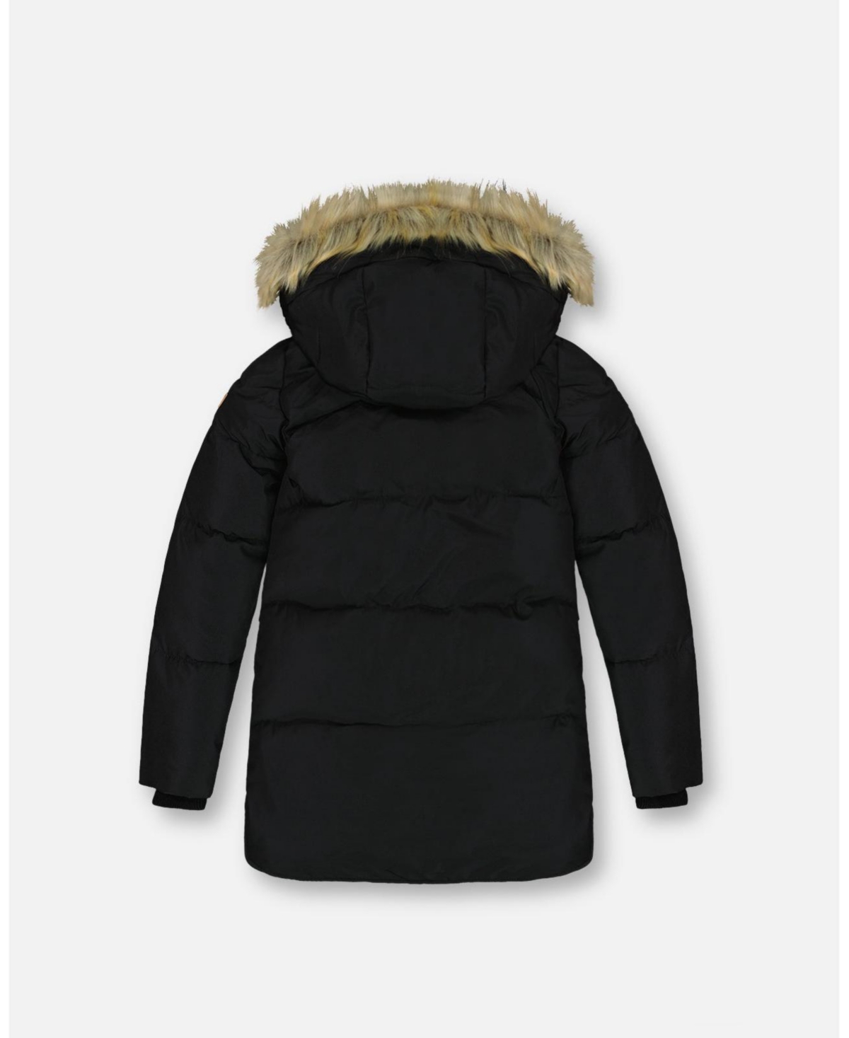 Deux par Deux Big Girls Puffy Long Coat- Black
