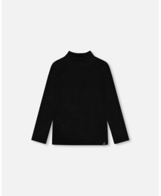 Super Soft Brushed Mock Neck Top Black Super Soft Brushed Mock Neck Top Black