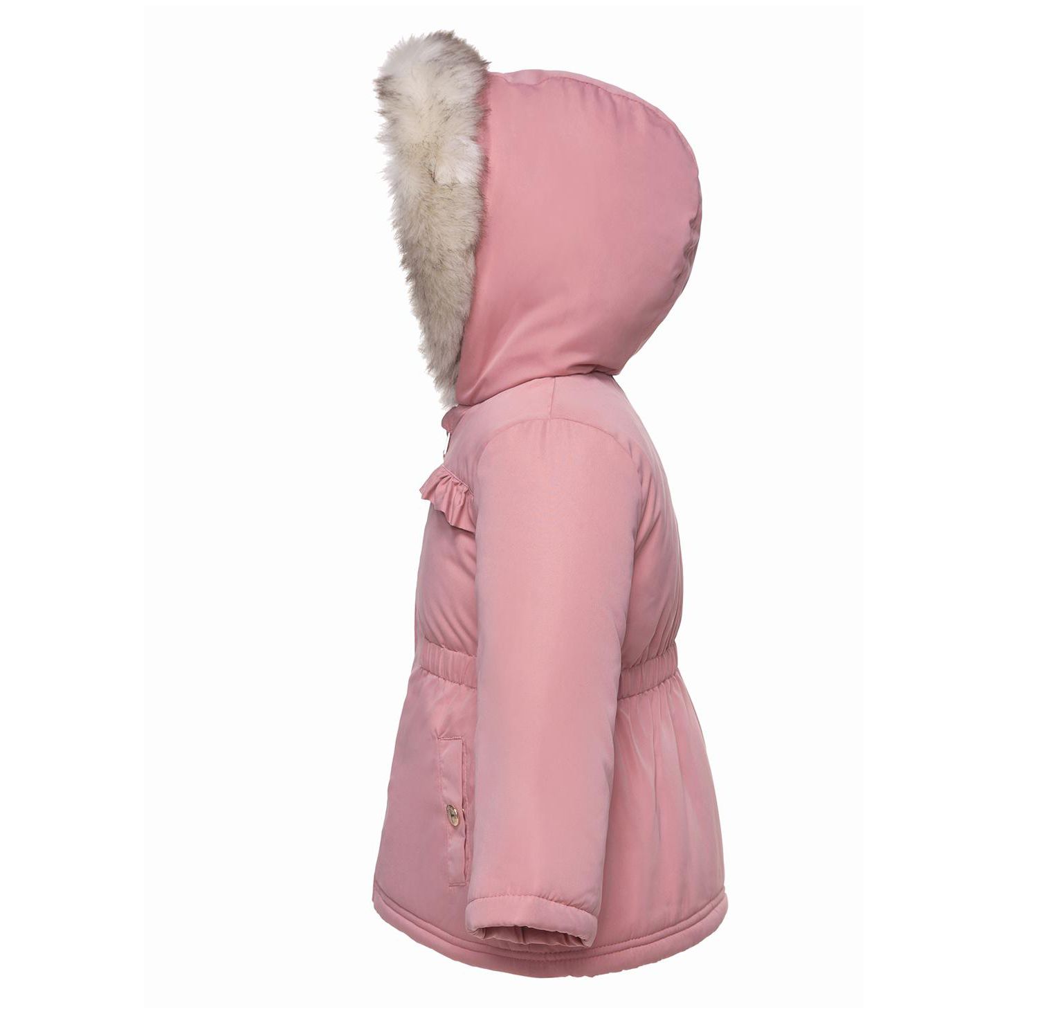 Baby Girls Puffer Jacket with Sherpa Fleece Lining 6-24M