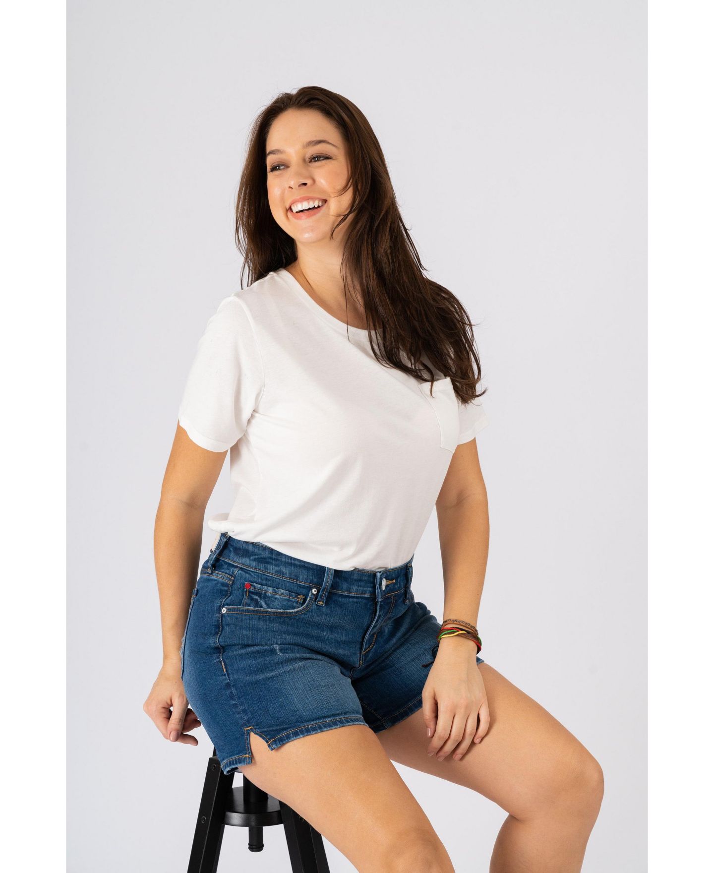 Женские шорты SLINK Jeans Plus Size Side Vent, цвет: Gracelynn — фото 2